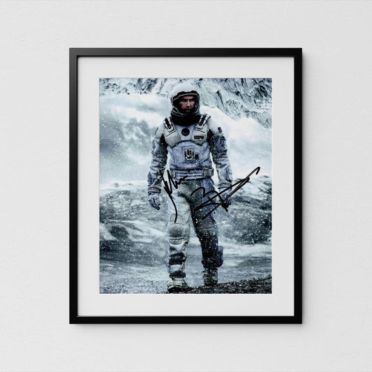 Matthew McConaughey Autograph Interstellar Signed 8x10&quot; Poster Authentic Signature with COA
