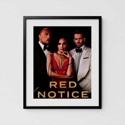 Ryan Reynolds Autograph Red Notice Signed 8x10&quot; Poster Authentic Signature with COA