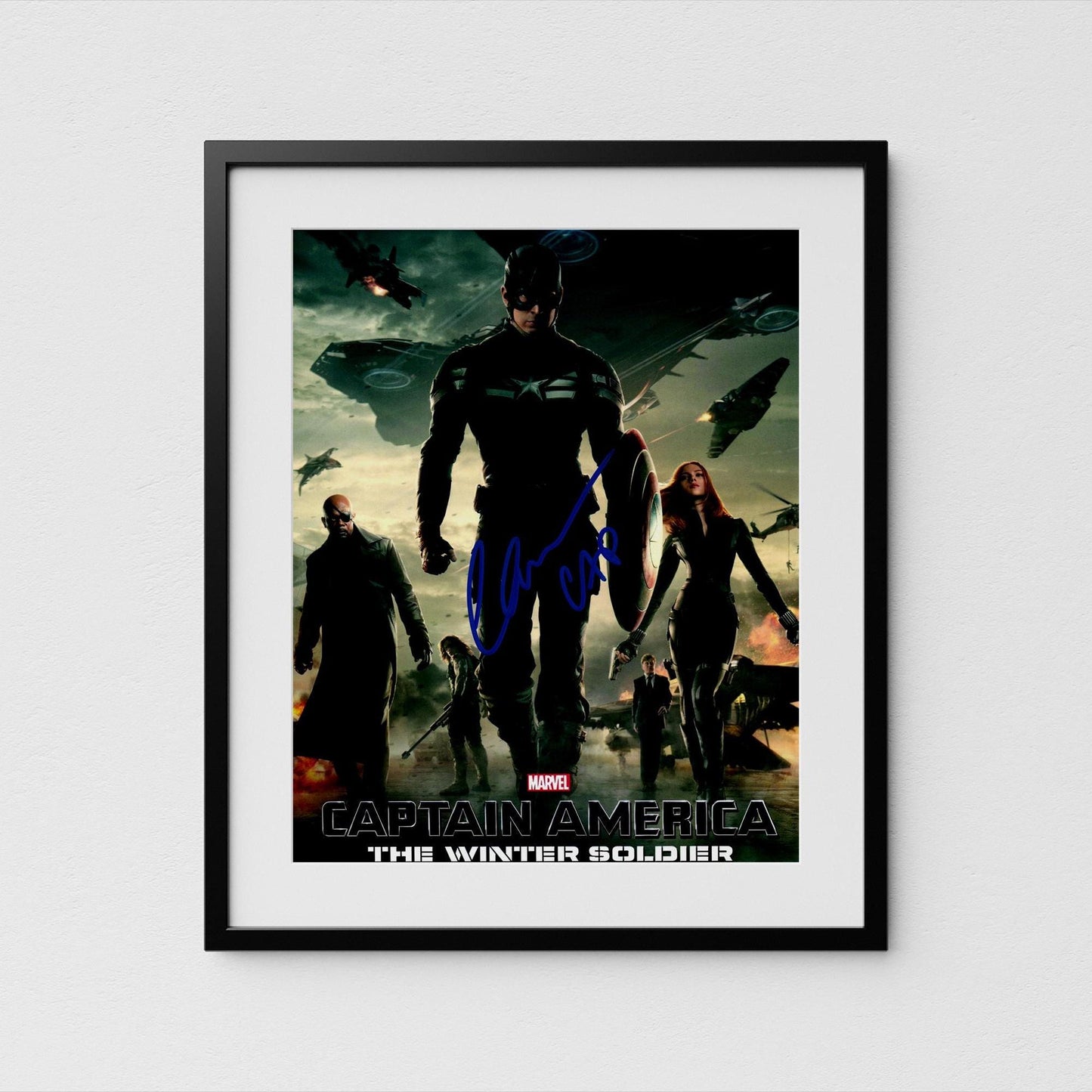 Chris Evans Autograph Captain America Signed Poster Avengers Authentic Signature with COA