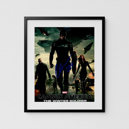 Chris Evans Autograph Captain America Signed Poster Avengers Authentic Signature with COA