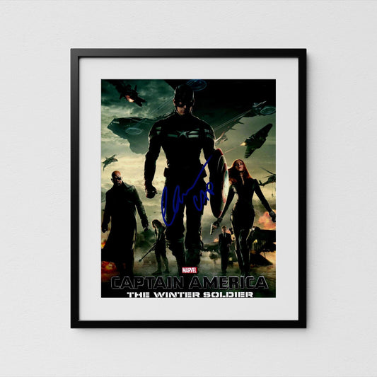 Chris Evans Autograph Captain America Signed Poster Avengers Authentic Signature with COA