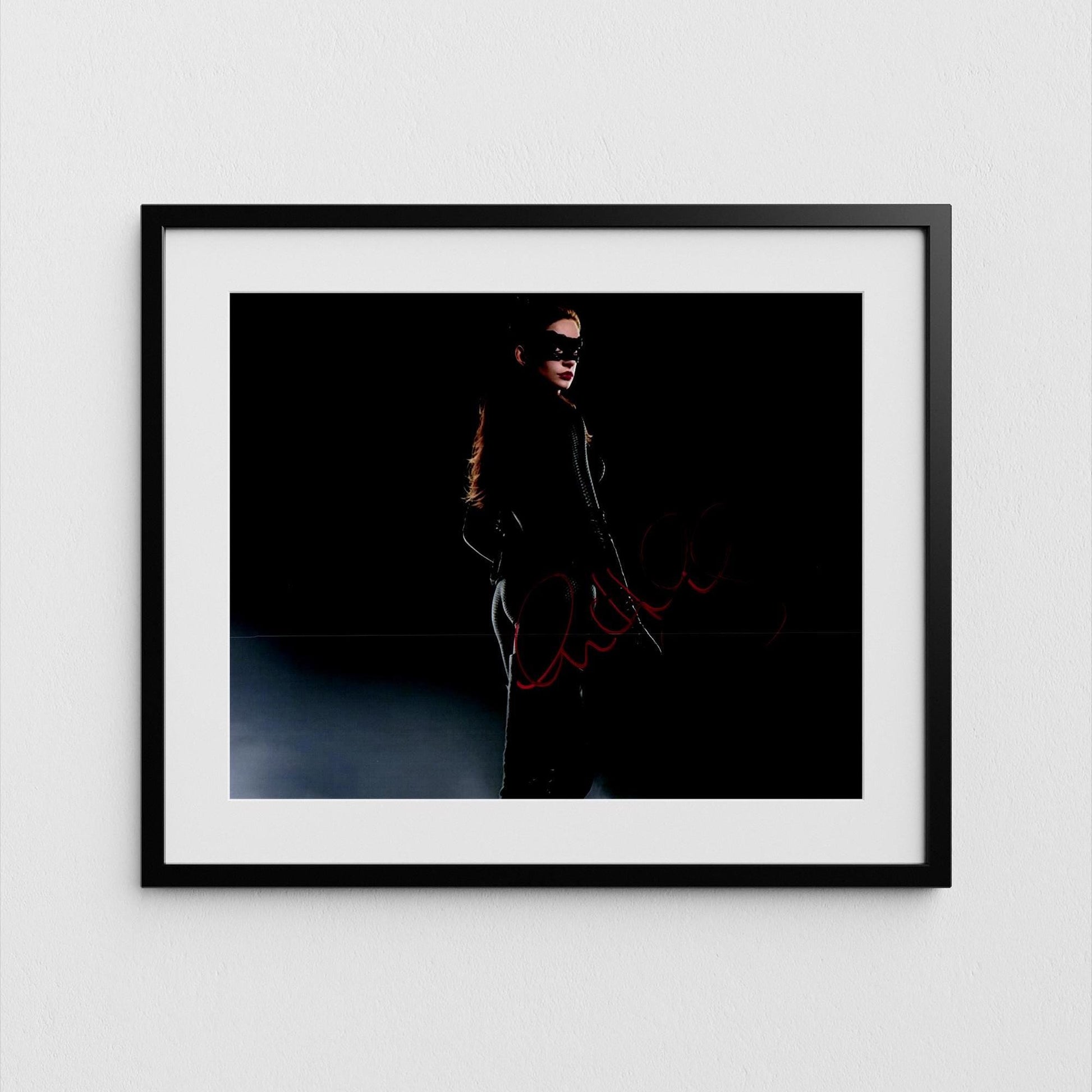 Anne Hathaway Autograph Catwoman Signed Poster Dark Knight Authentic Signature with COA