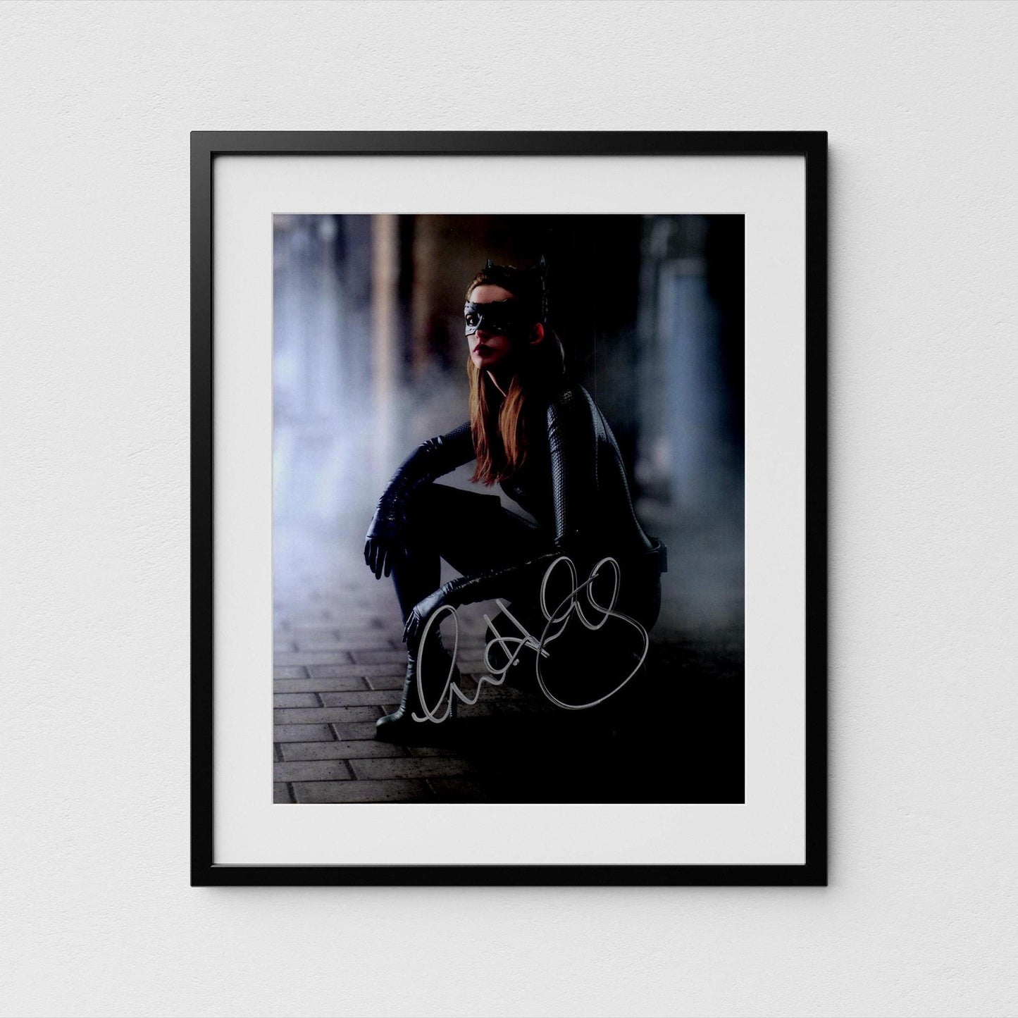 Anne Hathaway Autograph Catwoman Signed Poster Dark Knight Authentic Signature with COA