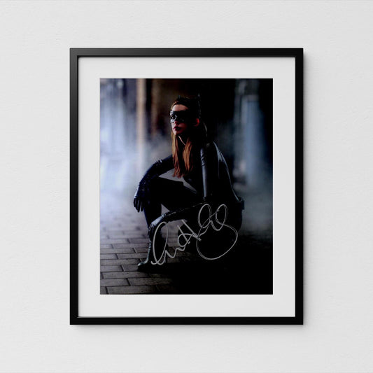 Anne Hathaway Autograph Catwoman Signed Poster Dark Knight Authentic Signature with COA