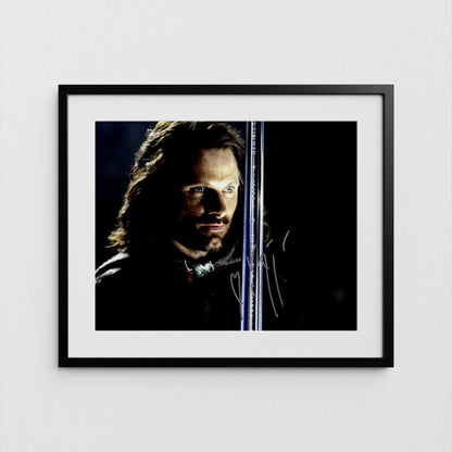 Viggo Mortensen Autograph Lord of the Rings Signed Argorn Poster Authentic Signature with COA