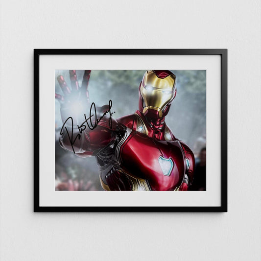 Robert Downey Jr Autograph Iron Man Signed 8x10&quot; Poster Tony Stark Authentic Signature with COA