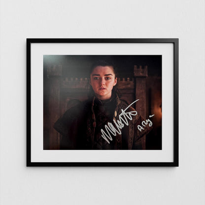 Arya Stark Autograph Game of Thrones Signed 8x10" Poster Maisie Williams Authentic Signature with COA