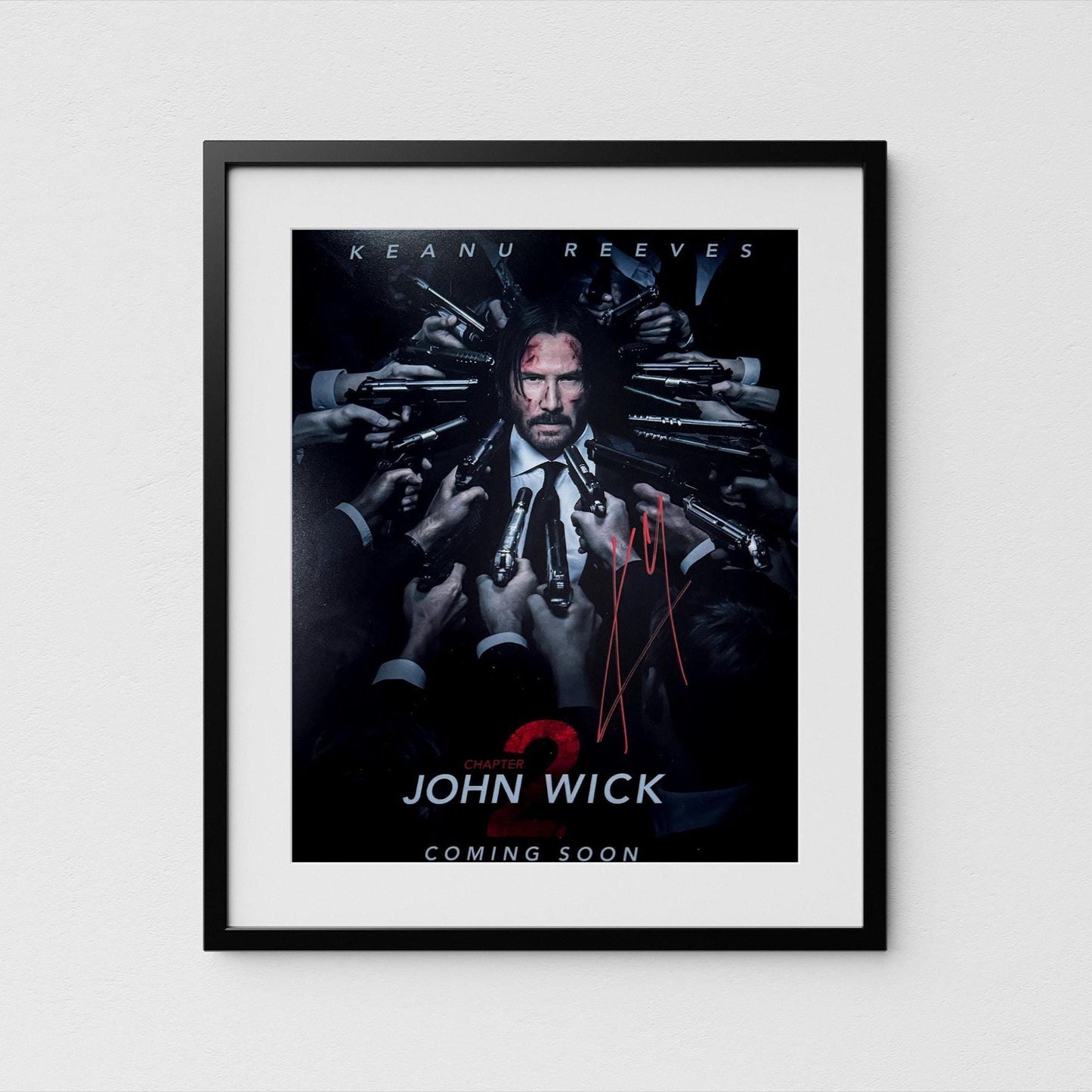 Keanu Reeves Autograph John Wick Signed 8x10" Poster Authentic Signature with COA