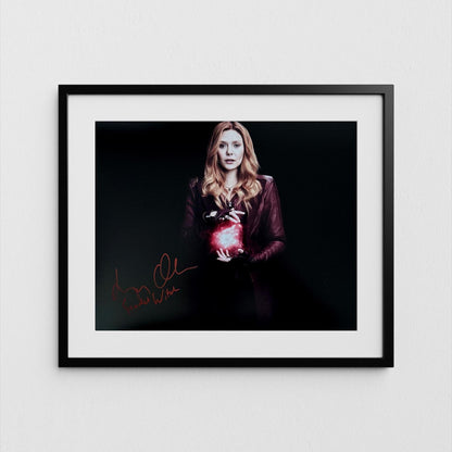 Elizabeth Olsen Autograph Scarlet Witch Signed 8x10" Poster WandaVision Authentic Signature with COA