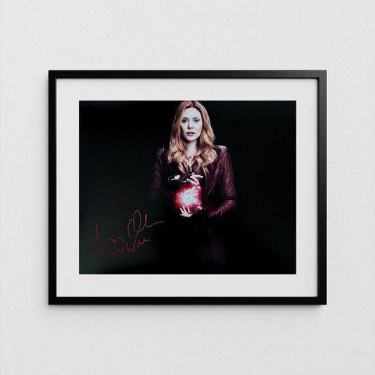 Elizabeth Olsen Autograph Scarlet Witch Signed 8x10" Poster WandaVision Authentic Signature with COA