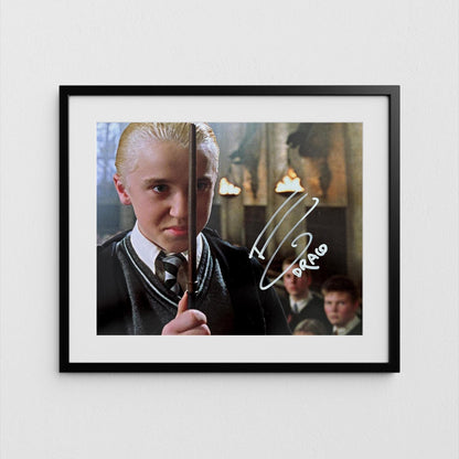 Tom Felton Autograph Harry Potter Signed Poster Authentic Draco Signature with COA