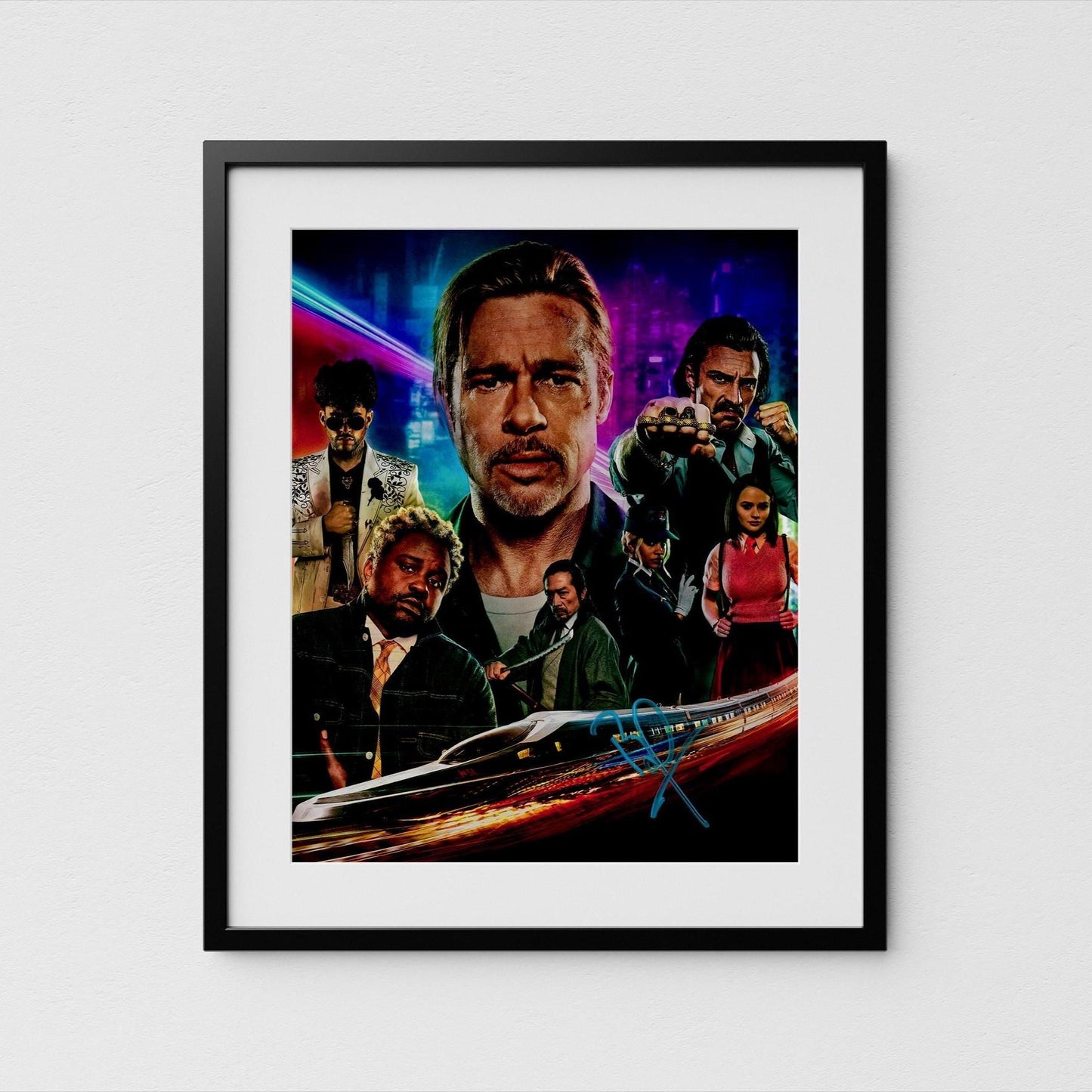 Brad Pitt Autograph Bullet Train Signed 8x10&quot; Poster Authentic Signature with COA