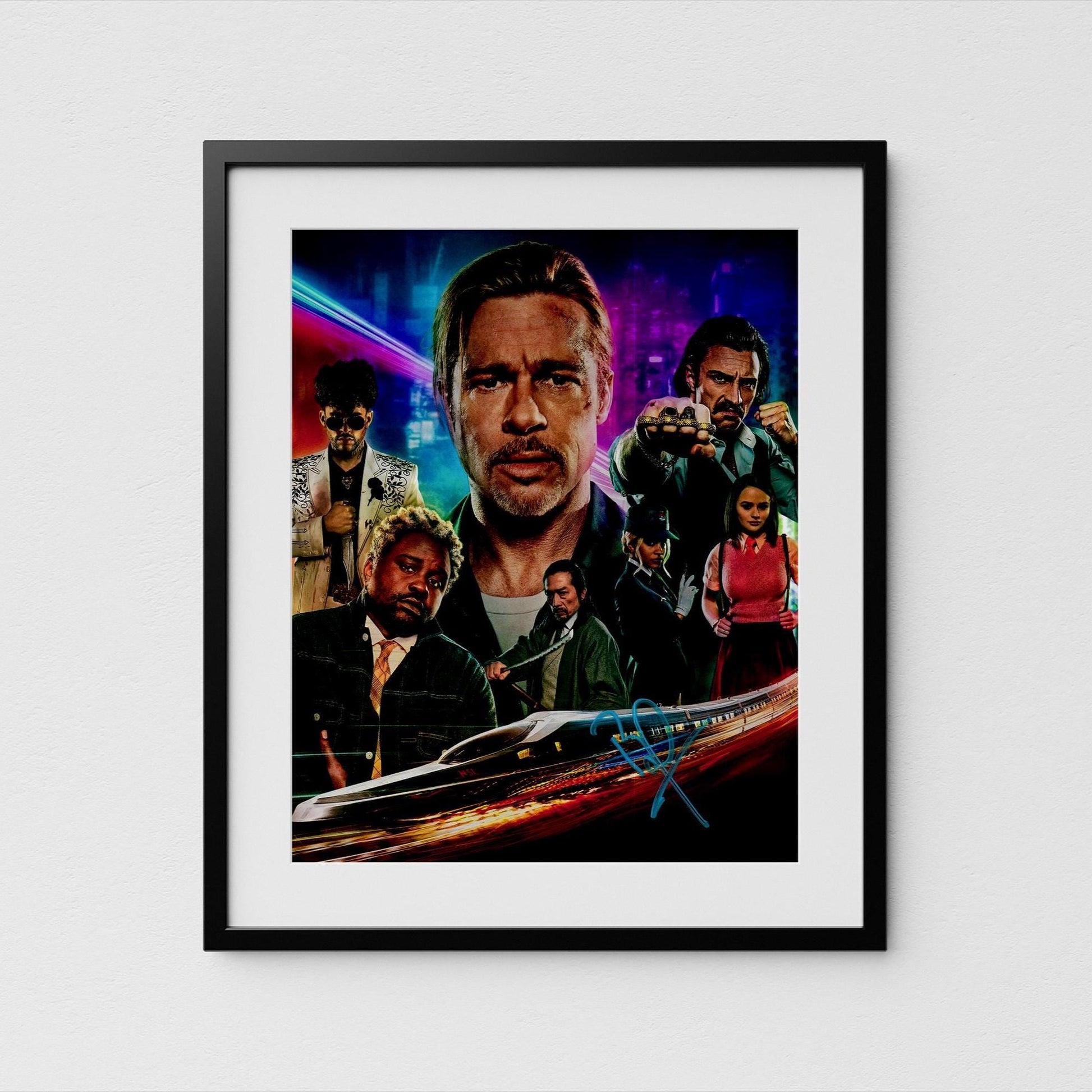 Brad Pitt Autograph Bullet Train Signed 8x10&quot; Poster Authentic Signature with COA
