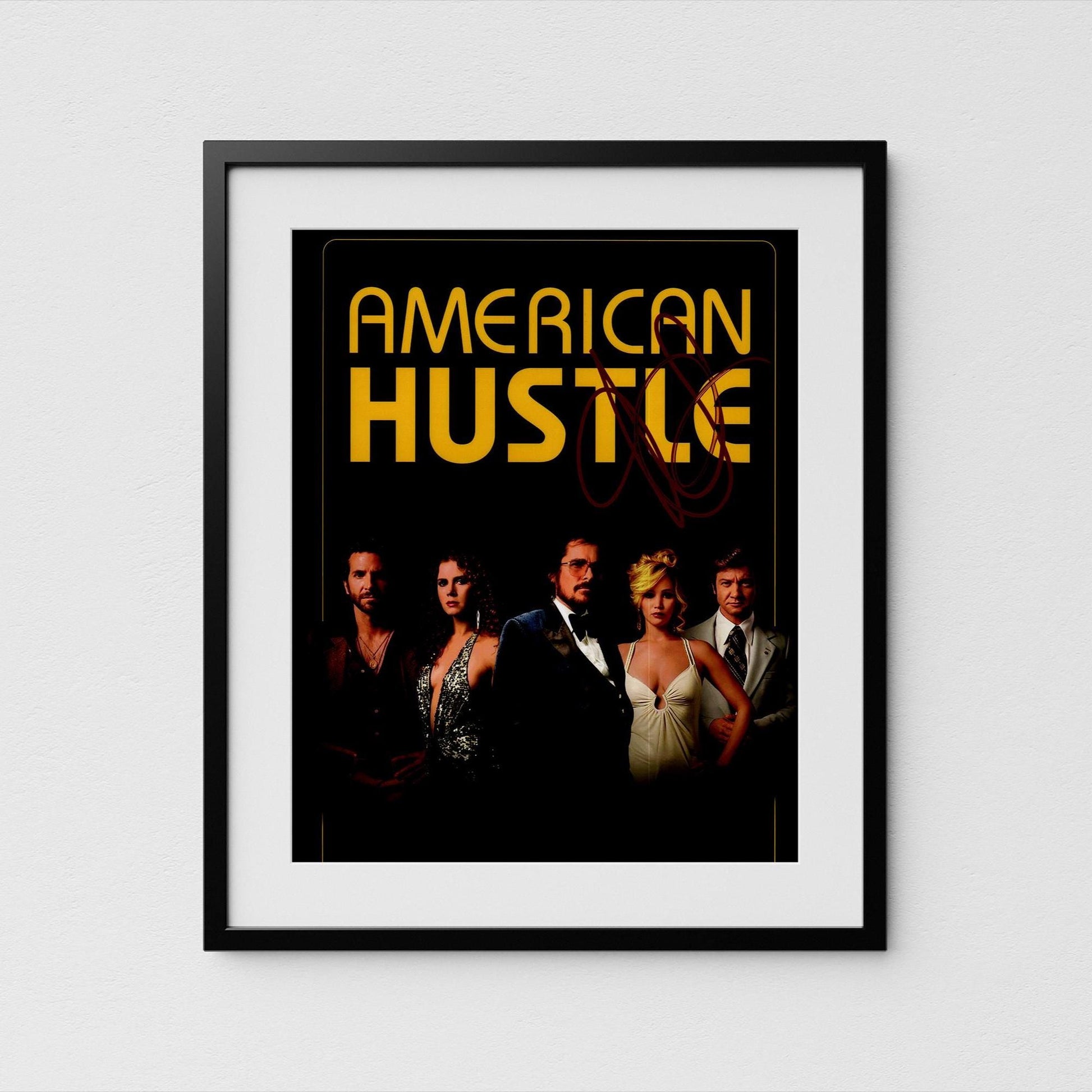 Jennifer Lawrence Autograph American Hustle Signed 8x10&quot; Poster Authentic Signature with COA