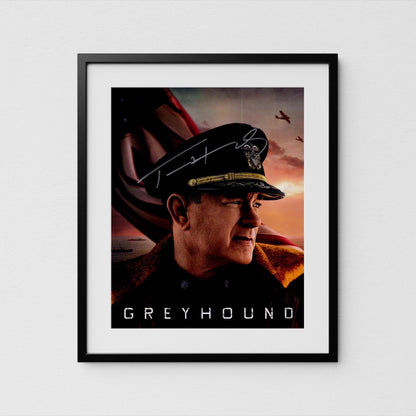 Tom Hanks Autograph Greyhound Signed 8x10&quot; Poster Authentic Signature with COA