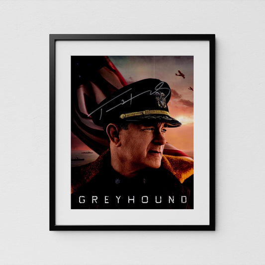 Tom Hanks Autograph Greyhound Signed 8x10&quot; Poster Authentic Signature with COA