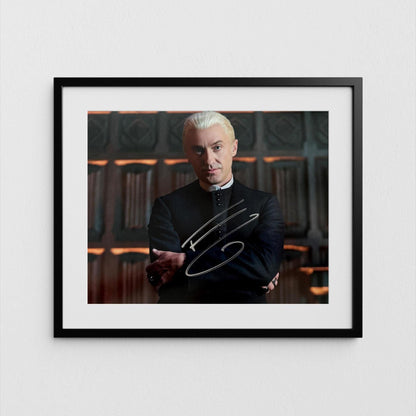 Tom Felton Autograph Harry Potter Signed Poster Authentic Draco Signature with COA