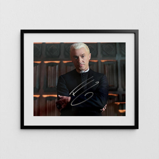 Tom Felton Autograph Harry Potter Signed Poster Authentic Draco Signature with COA