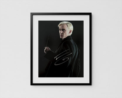Tom Felton Autograph Harry Potter Signed Poster Authentic Draco Signature with COA
