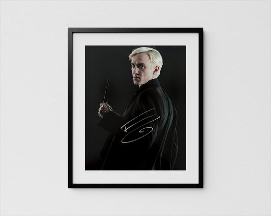 Tom Felton Autograph Harry Potter Signed Poster Authentic Draco Signature with COA
